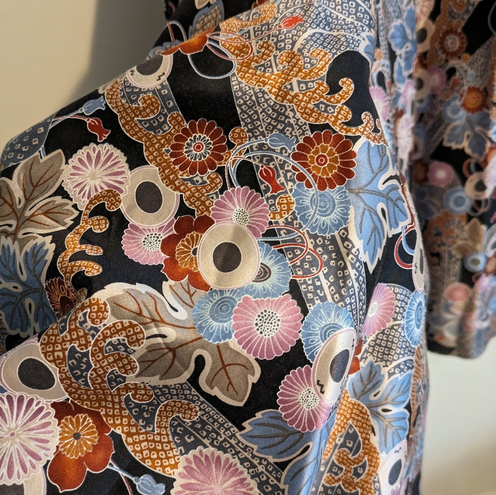 Audrey K Boutique Silk Floral Paisley Tea Dress size S made in USA - Picture 4 of 8